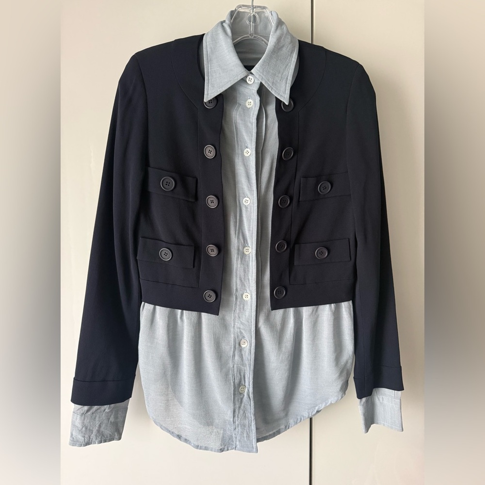 Moschino Blue & Navy shirt jacket Blazer XS